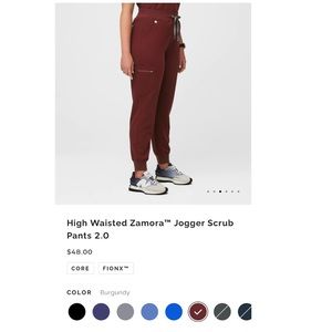 Figs Womens S P Burgundy Scrub Jogger Pants